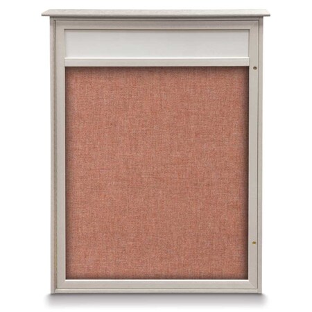United Visual Products Double Door Enclosed Indoor Letterboard UV1142H-SATIN-BURGUN
